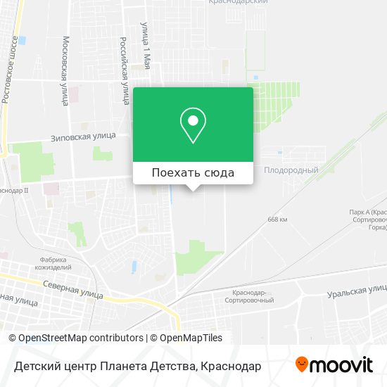 Карта Детский центр Планета Детства
