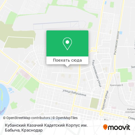 Карта Кубанский Казачий Кадетский Корпус им. Бабыча