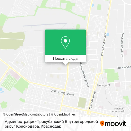 Карта Администрация-Прикубанский Внутригородской округ Краснодара