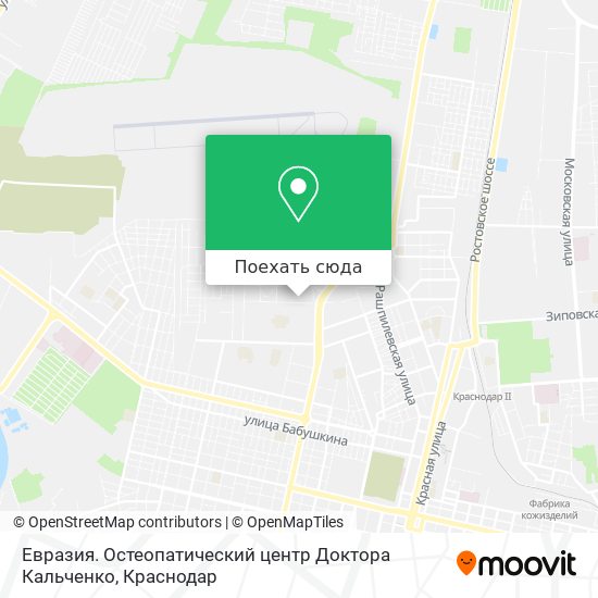 Карта Евразия. Остеопатический центр Доктора Кальченко