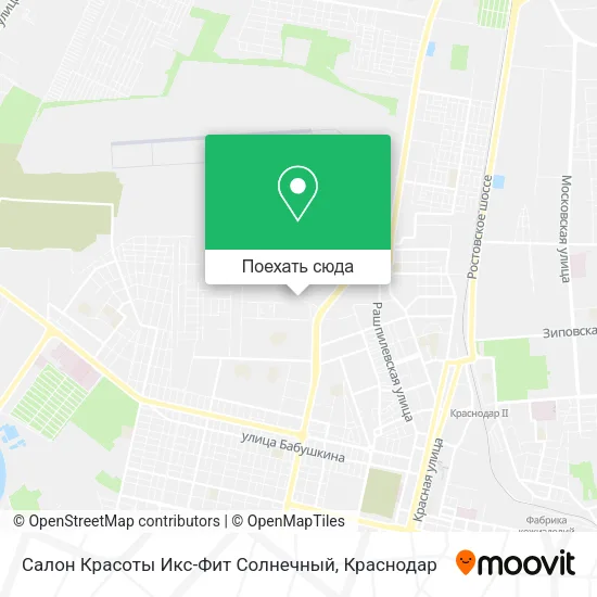 Карта Салон Красоты Икс-Фит Солнечный