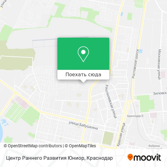 Карта Центр Раннего Развития Юниор