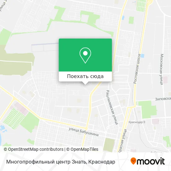 Карта Многопрофильный центр Знать
