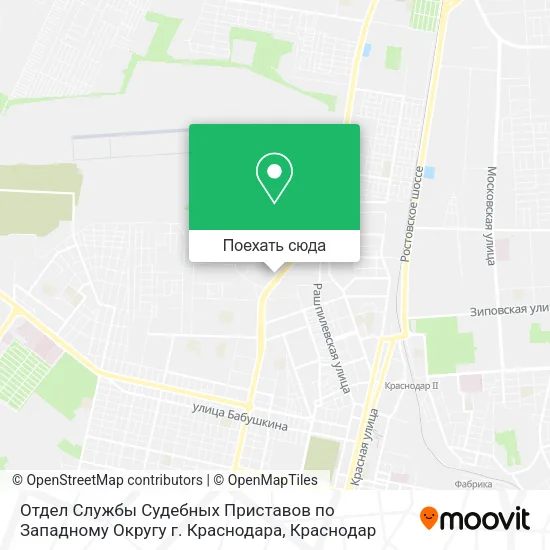 Карта Отдел Службы Судебных Приставов по Западному Округу г. Краснодара