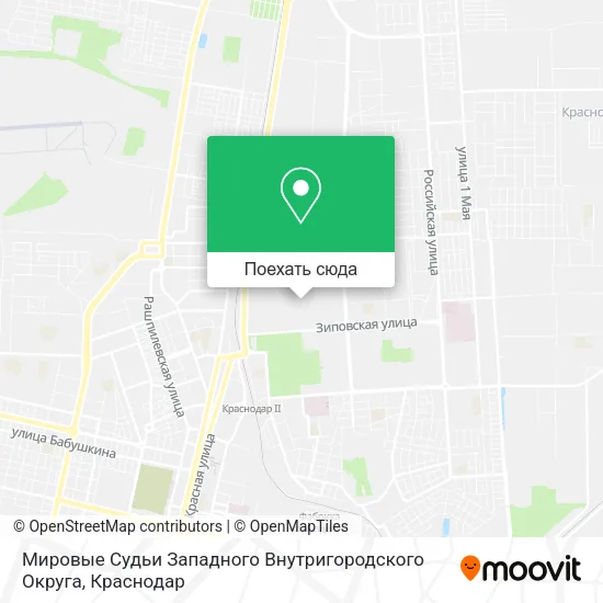 Карта Мировые Судьи Западного Внутригородского Округа