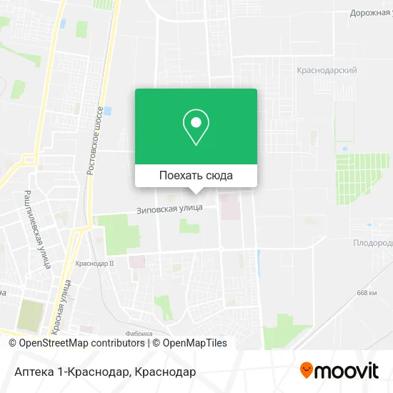 Карта Аптека 1-Краснодар