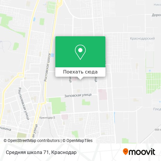 Карта Средняя школа 71