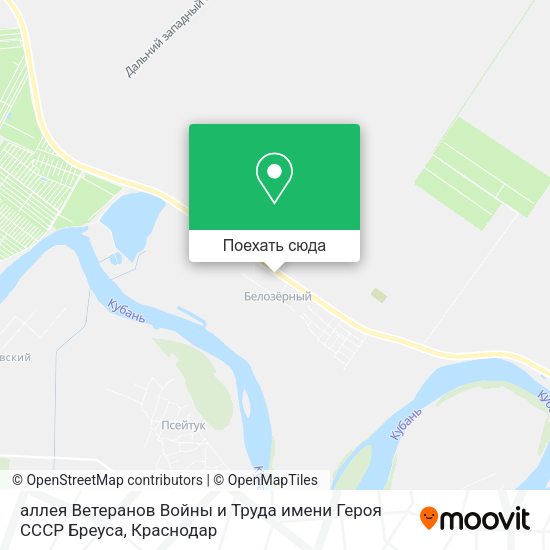 Карта аллея Ветеранов Войны и Труда имени Героя СССР Бреуса