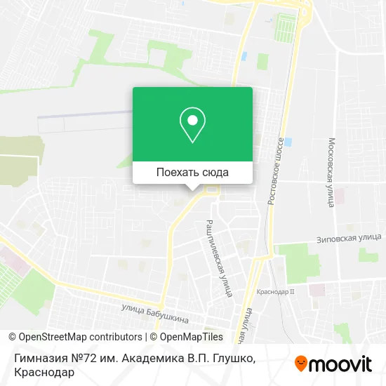 Карта Гимназия №72 им. Академика В.П. Глушко