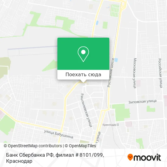 Карта Банк Сбербанка РФ, филиал # 8101 / 099