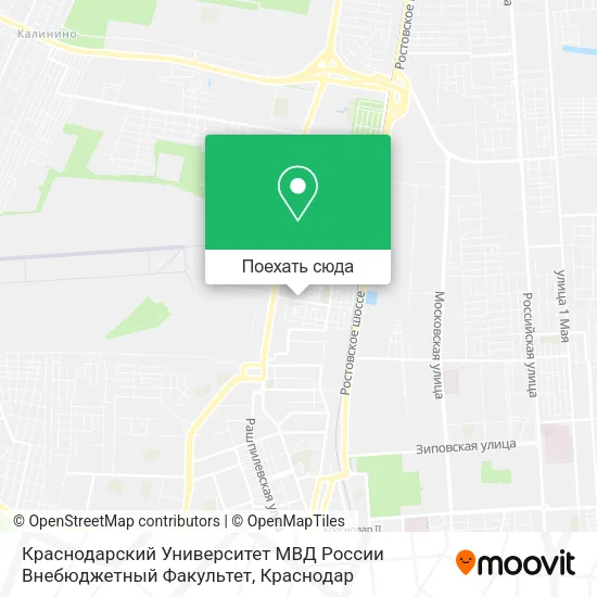 Карта Краснодарский Университет МВД России Внебюджетный Факультет