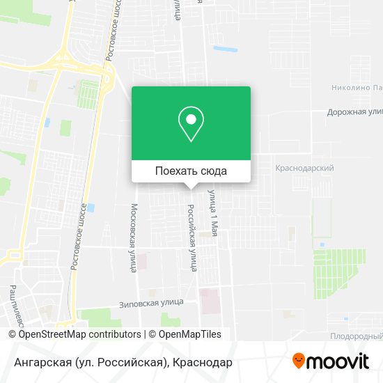Карта Ангарская (ул. Российская)