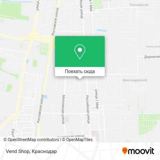 Карта Vend Shop