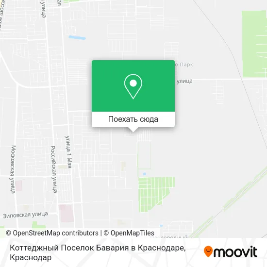 Карта Коттеджный Поселок Бавария в Краснодаре