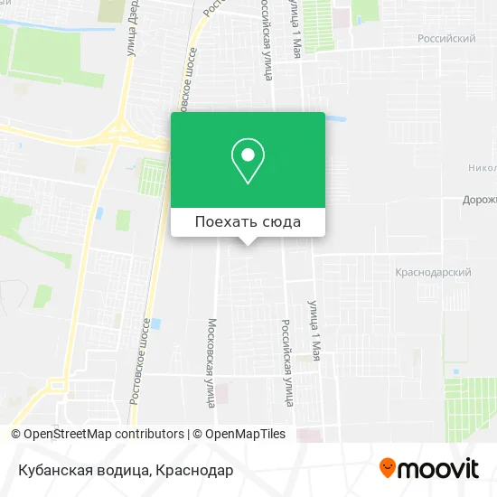 Карта Кубанская водица