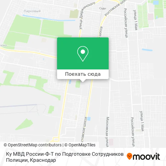 Карта Ку МВД России-Ф-Т по Подготовке Сотрудников Полиции