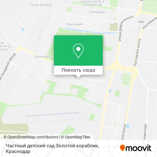 Карта Частный детский сад Золотой кораблик