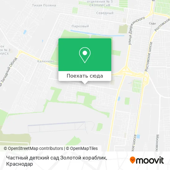 Карта Частный детский сад Золотой кораблик