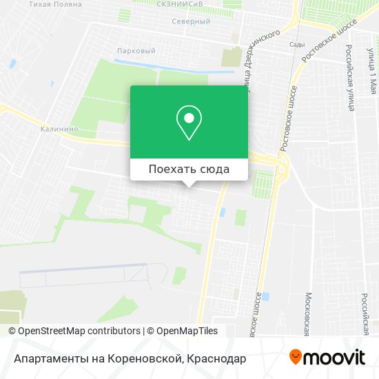 Карта Апартаменты на Кореновской