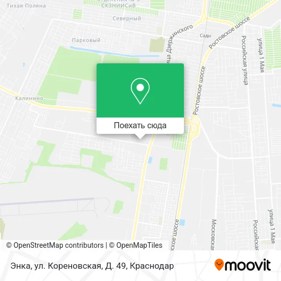 Карта Энка, ул. Кореновская, Д. 49