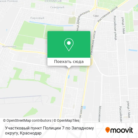 Карта Участковый пункт Полиции 7 по Западному округу