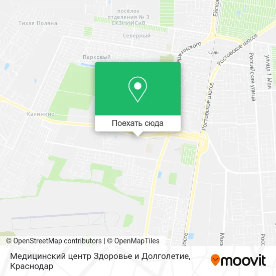 Карта Медицинский центр Здоровье и Долголетие