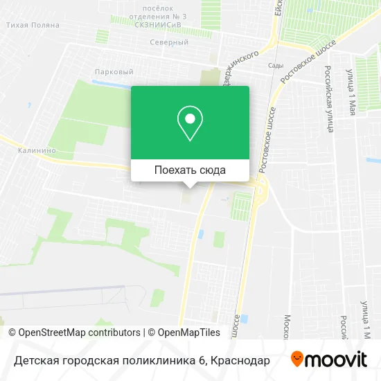 Карта Детская городская поликлиника 6