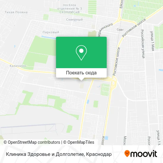 Карта Клиника Здоровье и Долголетие