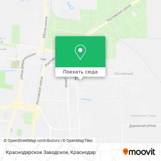 Карта Краснодарское Заводское