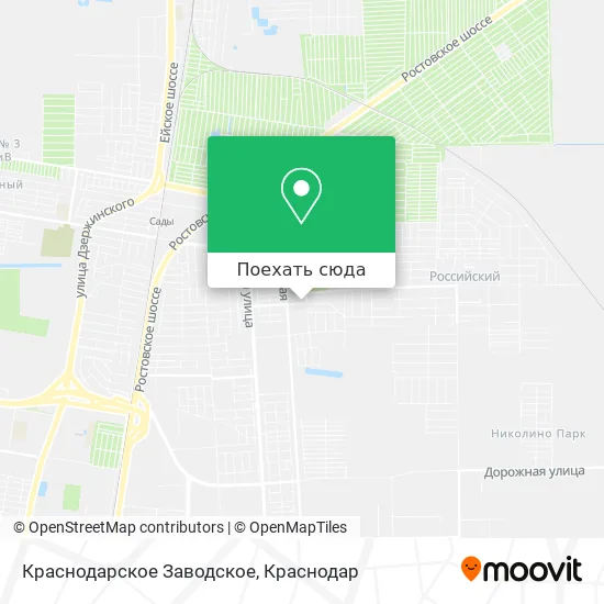 Карта Краснодарское Заводское