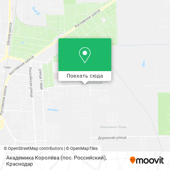 Карта Академика Королёва (пос. Российский)
