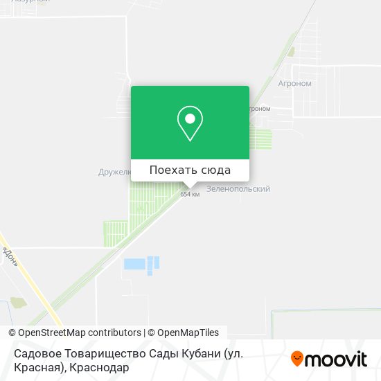 Карта Садовое Товарищество Сады Кубани (ул. Красная)