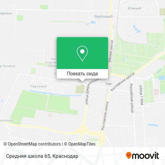 Карта Средняя школа 65