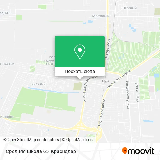 Карта Средняя школа 65