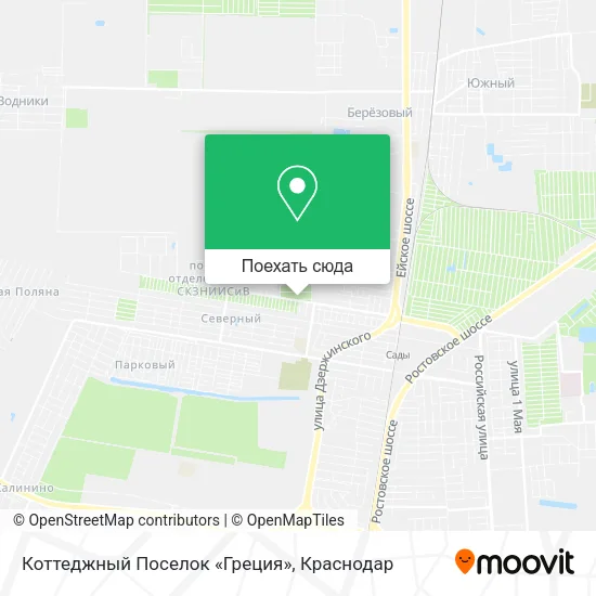 Карта Коттеджный Поселок «Греция»