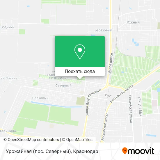 Карта Урожайная (пос. Северный)