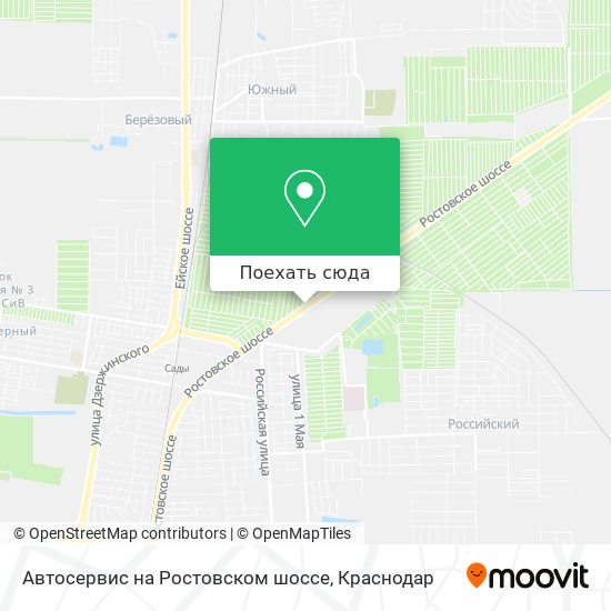 Карта Автосервис на Ростовском шоссе