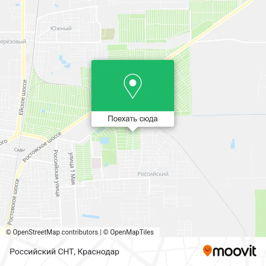 Карта Российский СНТ