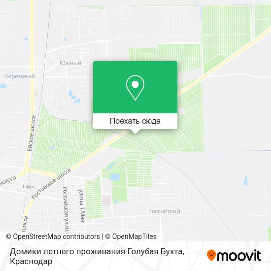Карта Домики летнего проживания Голубая Бухта