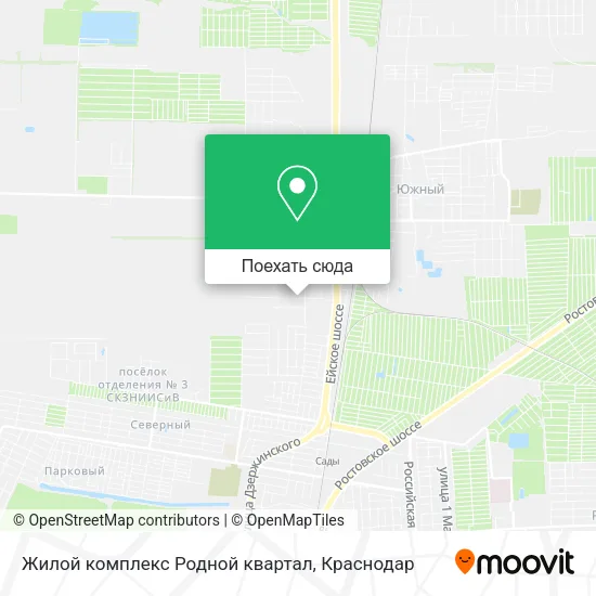 Карта Жилой комплекс Родной квартал