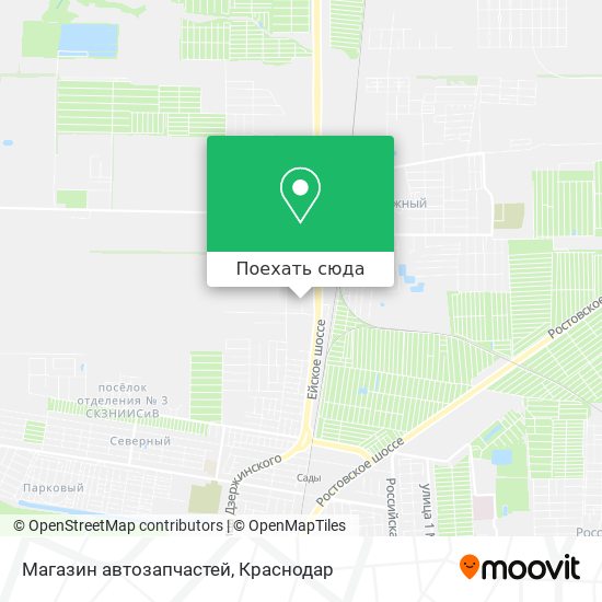 Карта Магазин автозапчастей