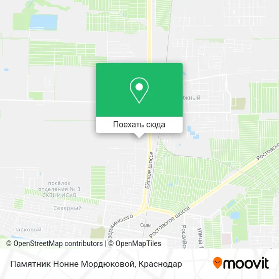 Карта Памятник Нонне Мордюковой
