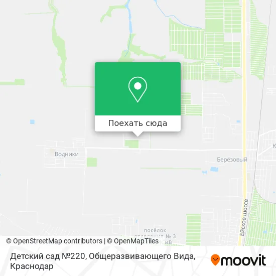 Карта Детский сад №220, Общеразвивающего Вида