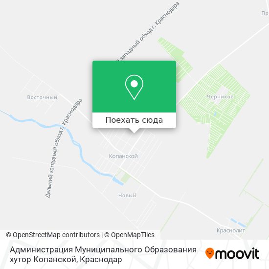 Карта Администрация Муниципального Образования хутор Копанской
