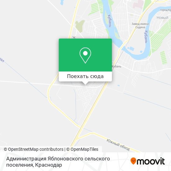 Карта Администрация Яблоновского сельского поселения