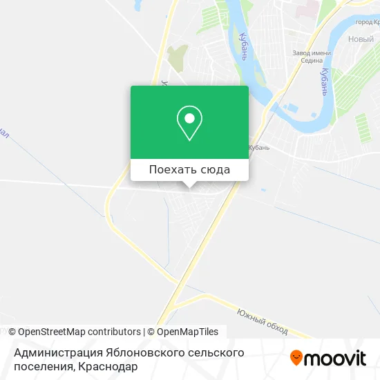 Карта Администрация Яблоновского сельского поселения