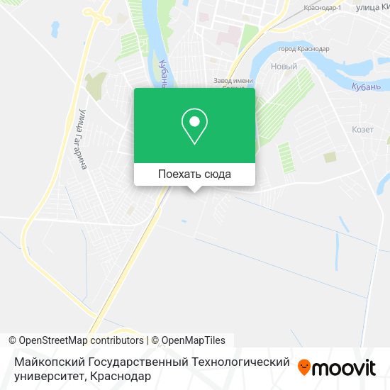 Карта Майкопский Государственный Технологический университет