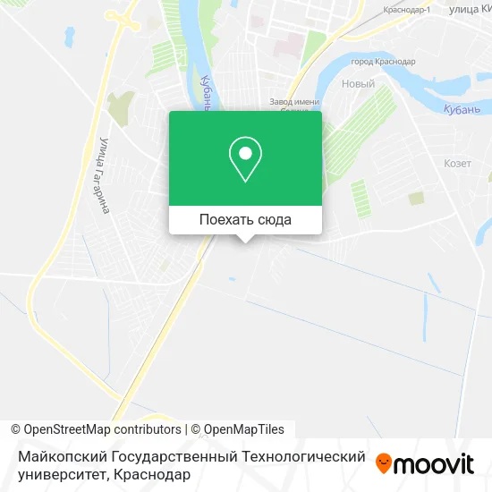 Карта Майкопский Государственный Технологический университет