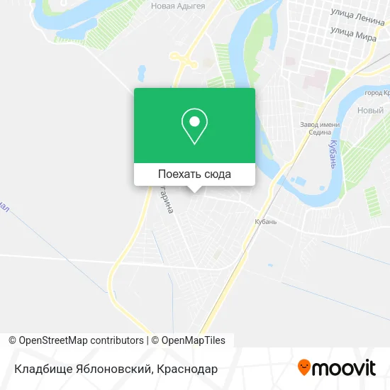 Карта Кладбище Яблоновский
