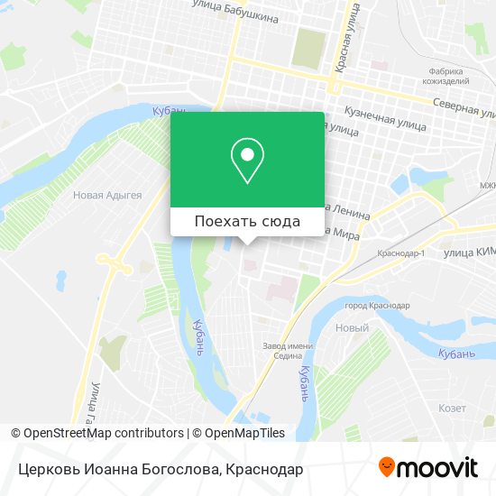 Карта Церковь Иоанна Богослова